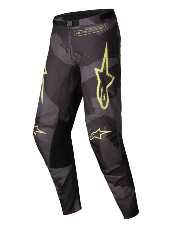 Alpinestars 2025 Racer Hollow Crossbroek Donker Camo / Fluor Geel