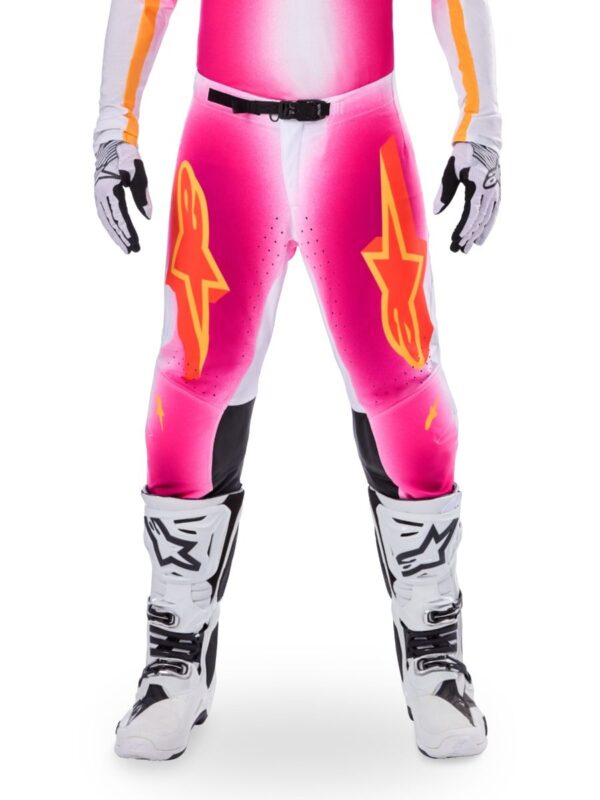 Alpinestars 2025 Supertech SX MIG AFD JRS Crossbroek Fluor Roze / Wit - Afbeelding 3