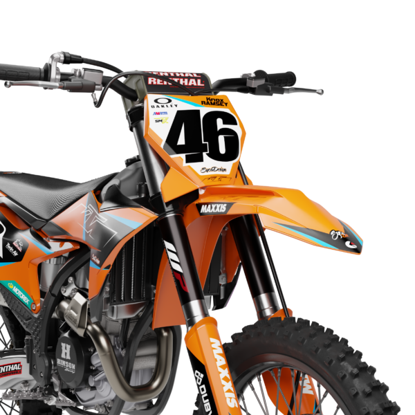 KTM NOVA ORANJE ZWART BLAUW - Afbeelding 2