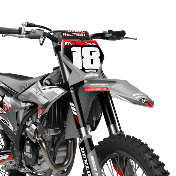 KTM ARVO GRIJS ZWART ROOD - Afbeelding 2