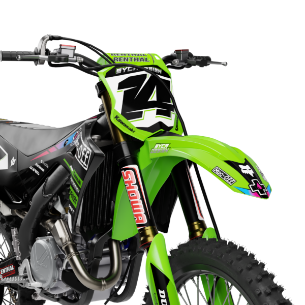 KAWASAKI THROTTLE ZWART GROEN MULTICOLOUR - Afbeelding 2