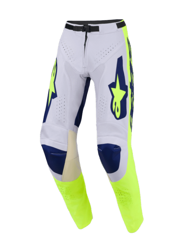 Alpinestars 2026 Racer Air Riway Crossbroek Light Grijs / Fluor Geel / Blauw