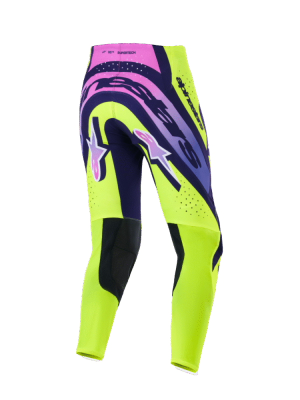 Alpinestars 2026 Supertech Vista Crossbroek Geel / Paars / Zwart - Afbeelding 2